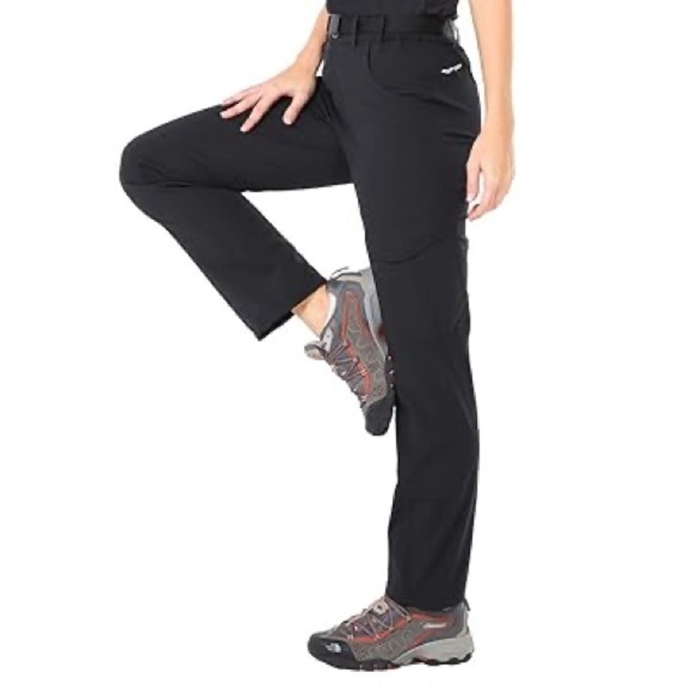 MIER Women’s Black Hiking Pants – Quick Dry, Stretch, Size 8